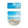 thumbnail image 5 of HELLHERO Beach Fits All Toilet Shapes Polyester Fabric Bathroom Toilet Lid Cover Soft Toilet Covers Set & Elastic Installation for Bathroom Home, 5 of 8