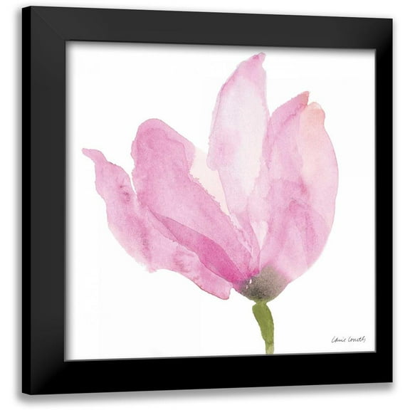 Loreth, Lanie 12x12 Black Modern Framed Museum Art Print Titled - Floral Sway Pink II