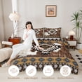 thumbnail image 3 of Homewish Rustic Cattle Hide Twin Comforter Sets,Boho Farm Animals Print Bedding Set,Brown White,Black Reversible,2-Piece,1 Comforter and 1 Pillowcase, 3 of 7