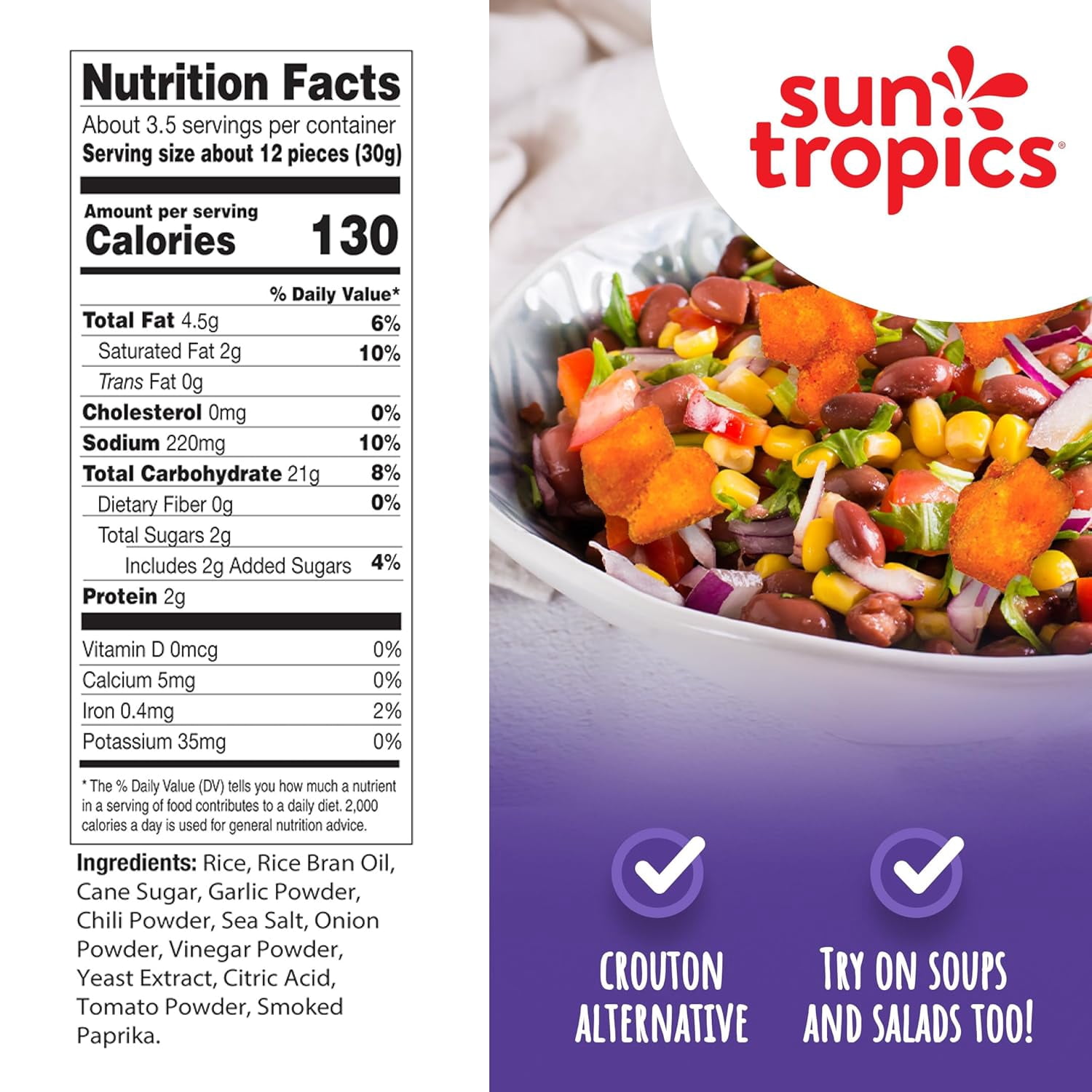 (Pack of 12), Sun Tropics Thai Bird Sriracha Mochi Snack Bites, 3.5 oz