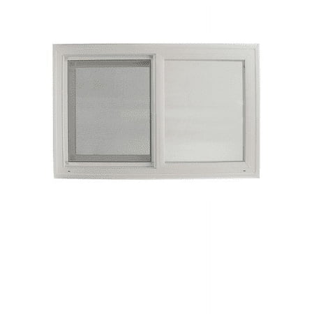 Double Pane Window 24" x 18" White Vinyl Window Low-E Glass Argon Gas Residential Window Florida Approved