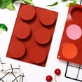 thumbnail image 3 of Paquete de 2 moldes Oreo de silicona, moldes redondos de silicona de 6 cavidades para hornear, para cilindro, caramelo, gelatina, pastel, galletas tipo sándwich cubiertas de chocolate, 3 of 5