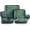 Green, variant on Stern Green Dinner Set Square Reactive Tableware 12 count Kitchen Dinnerware Stoneware Crockery Set with Dinner Plate, Dessert Plate, Bowl Service for 4