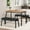 Retro Brown, variant on GAOMON 3-Piece Dining Table Set for 4 with 2 Upholstered Benches, Space-Saving Wooden Kitchen Table, for Small Dining Room, Apartment, Home, Black