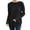 Black, variant on Knit Pullover Sweater Casual Loose Fit Ribbed Long Sleeve Top Soft Comfortable Round Neck Basic Tunic Blouse For Fall Winter