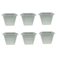 thumbnail image 3 of DOLITY 6 Pieces Orchid Pots Seedling Nursery Repotting Lightweight Patio Breathable 14cm white square, 3 of 9