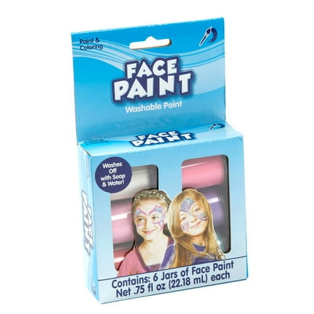 Kids Craft Face Paint, Pastel Colors, 6 pk