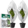 thumbnail image 1 of 2 Pcs Winter Plant Cover Bags, Reusable Plant Covers Freeze Protection With Drawstring For Outdoor Garden Plants - White, 1 of 5