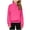 Hot Pink, variant on Girls Half Zip Sweatshirt Fleece Quarter Zip Pullover Sweatshirts Fall Clothes for Teen Girls Thumb Hole Girls Athletic Sweatshirt