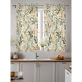thumbnail image 2 of Sage Green Yellow Botanical Curtains 45 Inch Length, Sheer Curtains for Bedroom Living Room Window Spring Summer Vintage Rod Pocket Voile Drapes Kitchen Curtains Small Half Window 52"x45" 2 Panels, 2 of 7