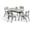 White Table+grey Chairs, variant on Modern 5-Piece Dining Table Set with Storage Shelf and 4 Velvet Chairs, Small Space Rectangular Kitchen Table for 4, Scratch-Resistant Compact Dining Set for Breakfast Nook, Apartment