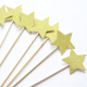 thumbnail image 2 of Suministros para fiestas, tarjeta de inserción para pastel con estrella de cinco puntas con purpurina, mesa de postres, decoración creativa para hornear, palo, 2 of 5