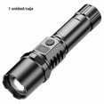 thumbnail image 2 of Rechargeable LED Flashlight with Digital Zoom for Camping and Outdoor Activities USB Handheld Light, 2 of 5