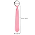 thumbnail image 2 of INSPIRE CHIC Men's Pretied Zipper Ties Solid Color Satin Shine Neckties Formal Casual Pink, 2 of 5