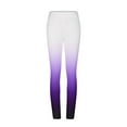 thumbnail image 3 of Miluxas Yoga Pants for Women Gradient Printed Full Length Workout Leggings High Waist Tummy Control Lounge Pants Activewear Purple 6(M), 3 of 4
