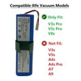 thumbnail image 3 of Replacement Battery for ILIFE V3s Pro, V5s Pro, V8s, Noisz S5 Pro Robot Vacuum Cleaners, 3 of 7