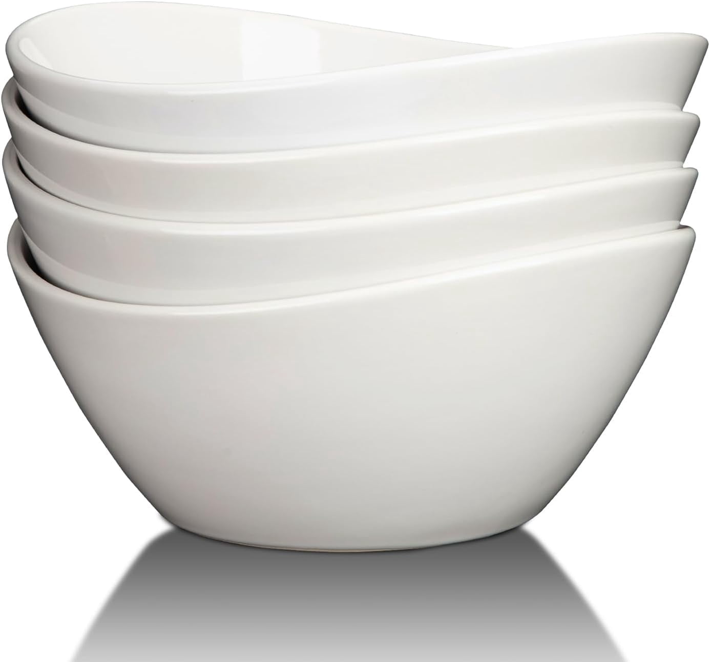 TAMAYKIM 6-Piece Porcelain Pasta Bowls - 8.5 Inch Wide Rim Soup Plates, Microwave & Dishwasher Safe - View #13