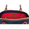 thumbnail image 4 of Dooney & Bourke MD Carter R1564 Blue Leather Tan Women's Shopper Satchel, 4 of 8