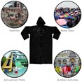 thumbnail image 7 of Unisex Adult Portable Raincoat Rain Poncho EVA Reusable with Hoods and Sleeves (Black, 1), 7 of 7