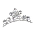 thumbnail image 4 of Tiaras Corona de Princesa para Mujeres y Niñas, Diadema de Diamantes de Imitación Tiara de Novia y Blanco, 4 of 9