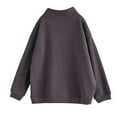 thumbnail image 5 of GigrtiJin Womens Oversized Sweatshirts Solid Color Turtleneck Fleece Pullover Tops Loose Warm Comfy Sweatshirt, 5 of 6