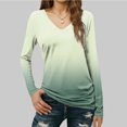 thumbnail image 7 of ClodeEU Womens Lightweight V Neck Long Sleeve T-Shirt ,Soft Casual Slim Fit Tops A-Army Green,Womens Plus M, 7 of 7