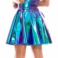 thumbnail image 7 of Women's Sexy Pleated Mini Skirt, High Waist Bodycon Short Skirt, Party Club Skirt for Stage Performance, Night Out and Dance,Blue,M, 7 of 7