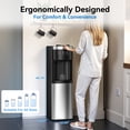 thumbnail image 5 of UrbanSync Bottom-Load Water Dispenser for Home, 3–5 Gallons, Hot, Cold & Room Temperature, Child Lock, Gray, New, 5 of 7