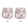 thumbnail image 4 of Disketp Rose Flowers Print Women's Shorts Workout Shorts for Athletic Gym Running Shorts with Phone Pockets XX-Large, 4 of 8