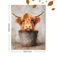 thumbnail image 3 of Qisvanset Highland Cow in Bucket Canvas Wall Art 15.75x11.81 INCHES, 3 of 8