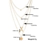 thumbnail image 3 of Bar Layered Collar Charm Collar de lentejuelas Collar colgante de oro Joyería de moda para mujeres y niñas regalos, 3 of 6