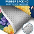 thumbnail image 4 of Pioneer Flower Floral Print Pattern Bathroom Rugs Sets 3 Piece,Toilet Cover Set,Absorbent Non Slip Bathroom Mats Sets with U-Shaped Contour Rug Toilet Rug Set, 4 of 5