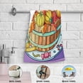 thumbnail image 4 of Dreamtimes Autumn Pumpkins Cake Hand Towels 2 Pack, Ultra Soft and Highly Absorbent, Fallen Leaves Decorative Fingertip Towel for Home, Bathroom, Kitchen, 4 of 5