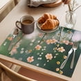 thumbnail image 3 of Spring Pink Flowers Placemats Set of 6, Water Droplets Non-Slip Place Mats Washable Table Mats for Kitchen Dining Table Decorations Indoor/Outdoor, 3 of 9