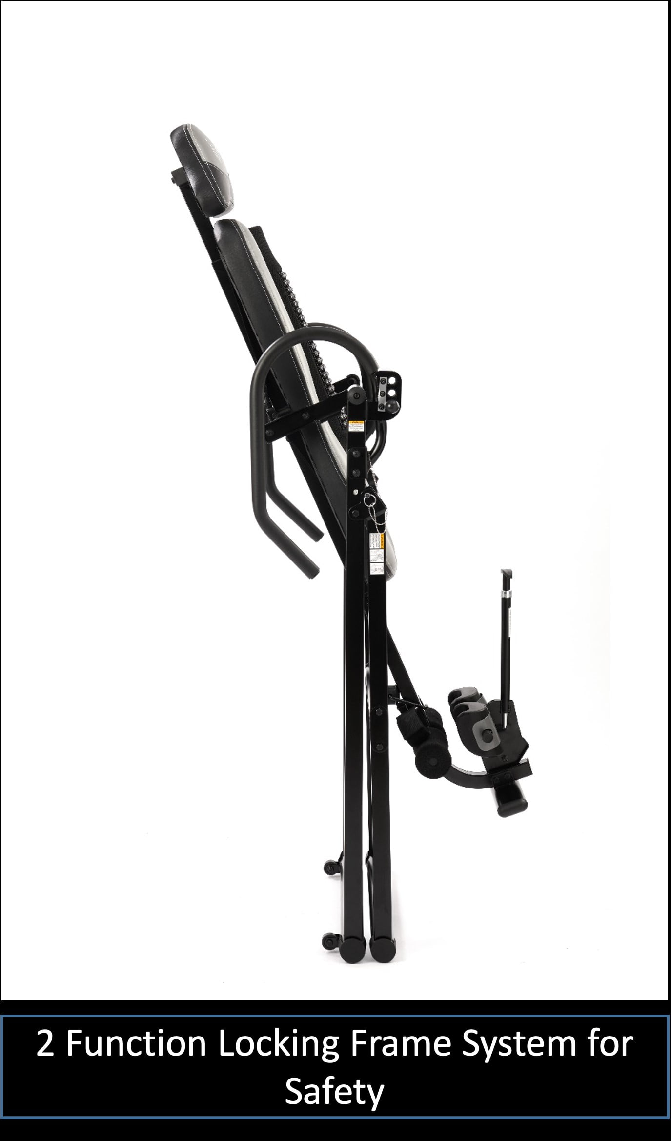 Medisonic 510100B Therapeutic Heavy Duty Steel Frame Inversion Table, 300LB Capacity