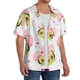 thumbnail image 4 of Cauagu Avocado Lovers Men's Short Sleeve Button Down Hawaiian Shirt for Men Bowling Shirts Casual Summer Beach Shirt,Small, 4 of 6