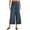Dark Blue, variant on hotojiny Cotton Linen Pants Women Casual High Waist Wide Leg Business Work Pants Summer Comfy Pleated Dressy Trousers Fall Outfit