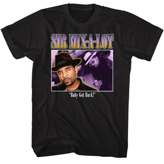 Sir Mix-a-Lot 90's Style Box Black T-Shirt