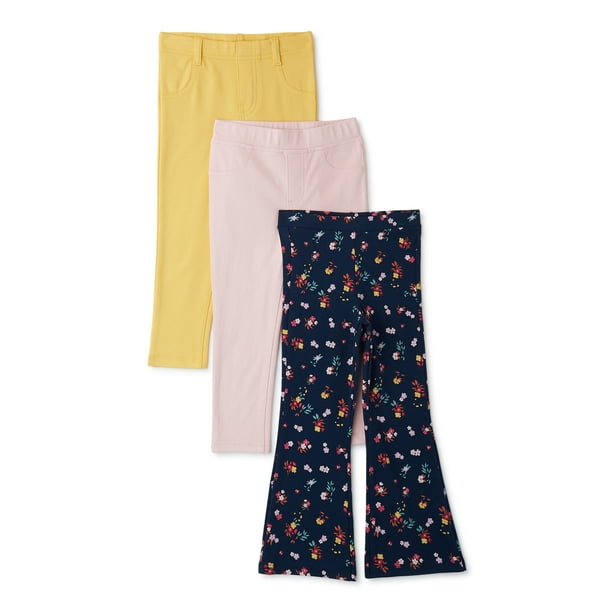 Garanimals Baby and Toddler Girl Pants, 3Pack, Sizes 12M5T