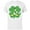 White, variant on Disney Donald Duck 4-Leaf Clover Retro St. Patrick's Day - Short Sleeve Cotton T-Shirt for Adults - Customized-Black
