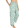 thumbnail image 2 of Xecao Daisy Floral A Women's Straight Lounge Pajama Pants: The Epitome of Relaxed Sleepwear, 2 of 9