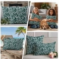thumbnail image 5 of Dark Green Spring Floral Outdoor Waterproof Pillow Covers, Farmhouse Flowers Elegant Pastoral Decorative Rectangle Throw Pillowcase Sofa Cushion Sham for Patio/Couch/Chair, 20"x12" 2 Pack, 5 of 8