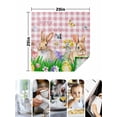 thumbnail image 4 of Easter Bunny Cloth Napkins Set of 6 Reusable Dinner Napkins, Spring Easter Eggs Floral Pink Plaid Cocktail Napkin Washable Table Napkins for Wedding/Holiday Party/Baby Shower 20"x20", 4 of 7