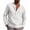 White, variant on YYDGH Button Down Shirt for Men Summer Casual Cotton Linen Solid Color Long Sleeve Loose Fit Stand Collar Shirts