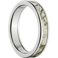 thumbnail image 3 of 4mm Half-Round Titanium Ring with a RealTree Snow Camo Inlay, 3 of 3