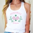 thumbnail image 3 of Pickleball Queen Tank Top for Women and Teens Funny and Sporty Pickleball Player Graphic Shirt White Tank Top Medium, 3 of 5