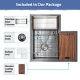 thumbnail image 4 of Strictly Sinks 30” Workstation Corner Kitchen Sink – 16 Gauge Stainless Steel Single Bowl Corner Sink, 4 of 10