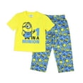 thumbnail image 3 of Despicable Me Minions Toddler Boys' 1 In A Minion Short Sleeve Sleep Shirt Pant 2 Piece Pajama Set Sleepwear Loungewear, 3 of 7