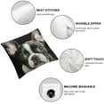 thumbnail image 4 of Autua Boston Terrier Dog Decorative Throw Pillow Covers Pillows Case Square Cushion Cover Standard Pillowcase for Sofa Couch Bedroom Patio  12x12in, 4 of 5