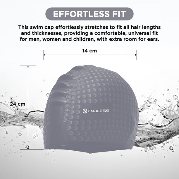 Endless EL1021 Comfortable Silicone Bubble Swimming Cap | Flexible Wat – Dom Ventas SA